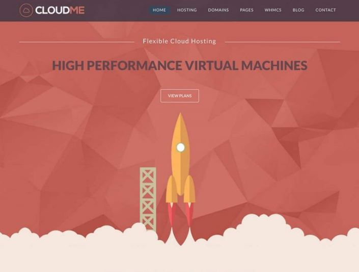 Cloudme - giao diện website bán hosting domain bắt mắt
